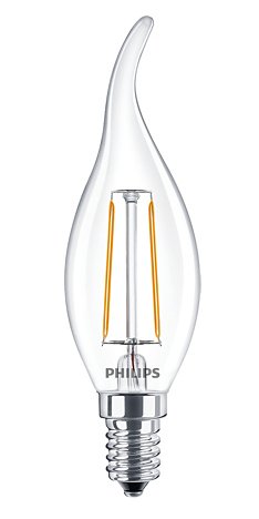 CLA LEDCANDLE ND 2-25W BA35 E14 827 CL